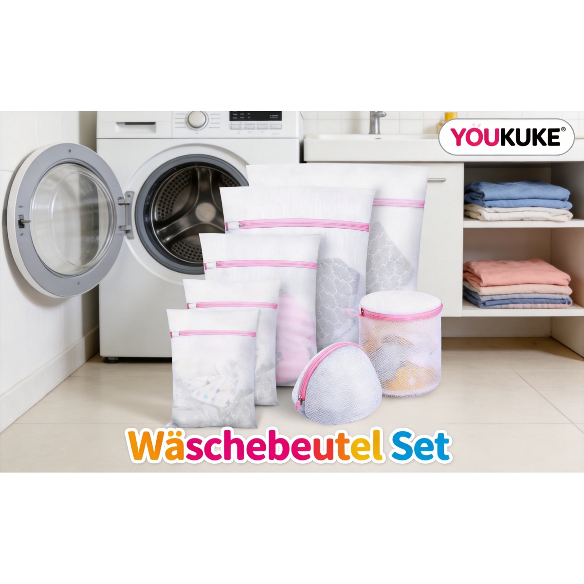 7-teiliges Wäschenetz-Set