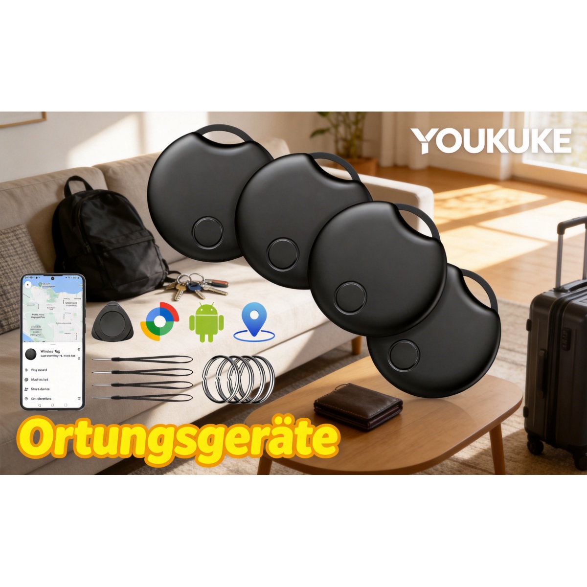 Smart Bluetooth Tracker 4er-Set
