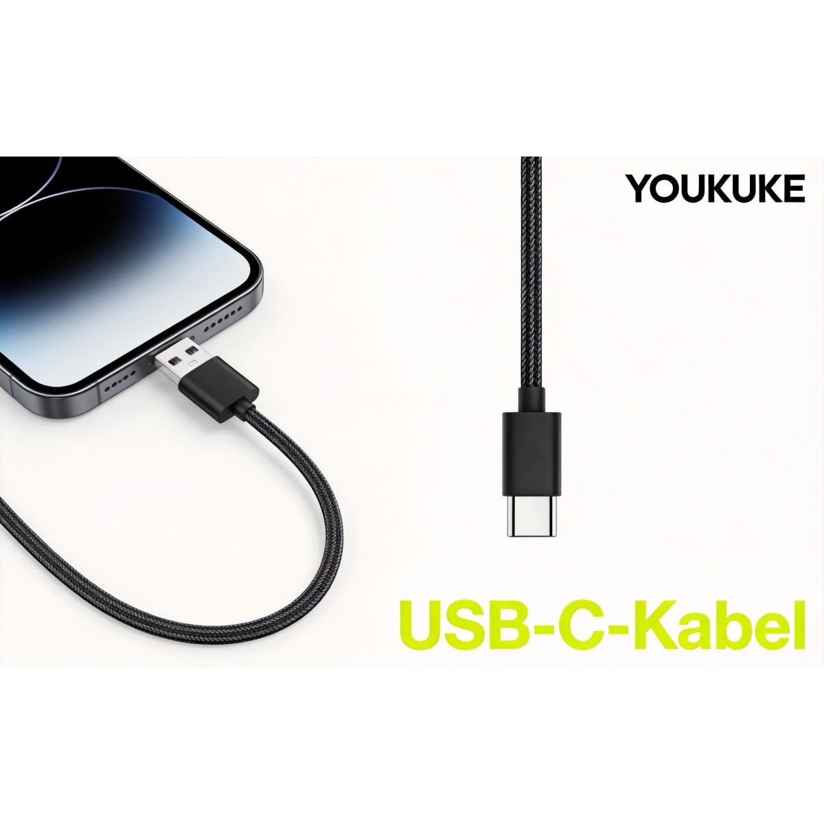 USB-A zu USB-C Kabel 5M Schwarz