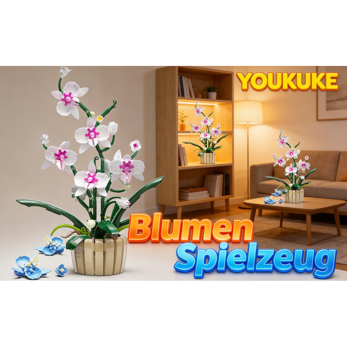 Orchidee Blumen Bausteine Vase