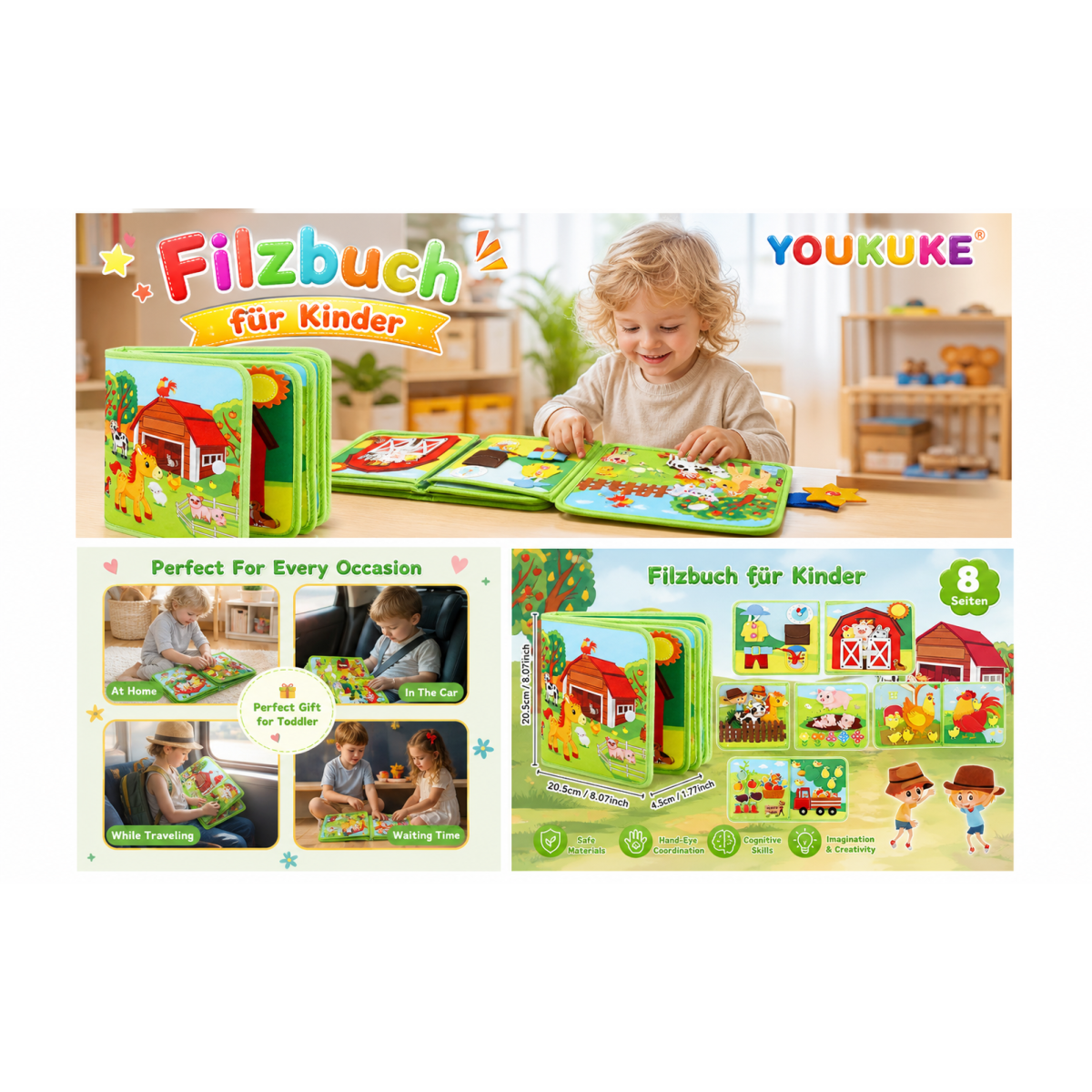 Montessori Felt-Beschäftigungsbuch Hauptbild